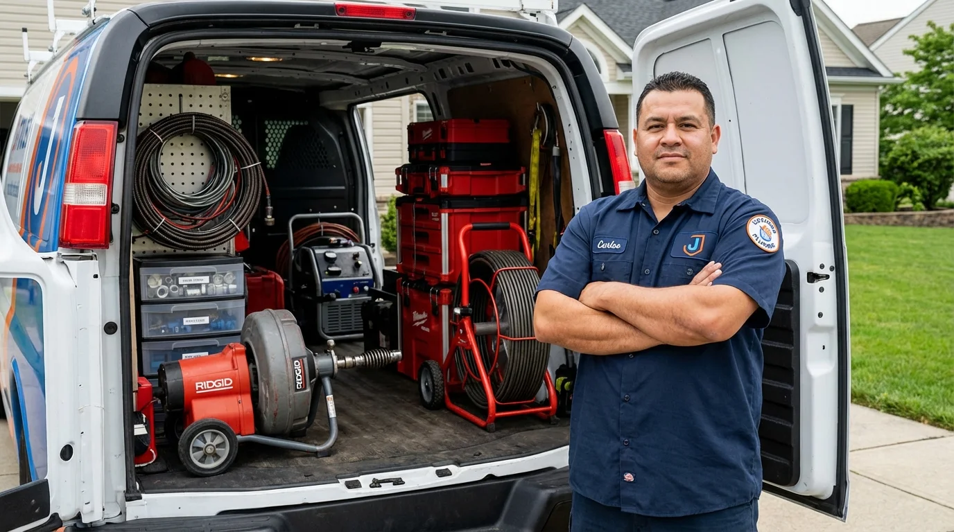 Professional drain cleaning equipment and Johns Plumbing LLC plumber in Patillas